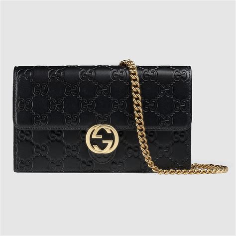 gucci wallet on chain black|gucci signature wallet on chain.